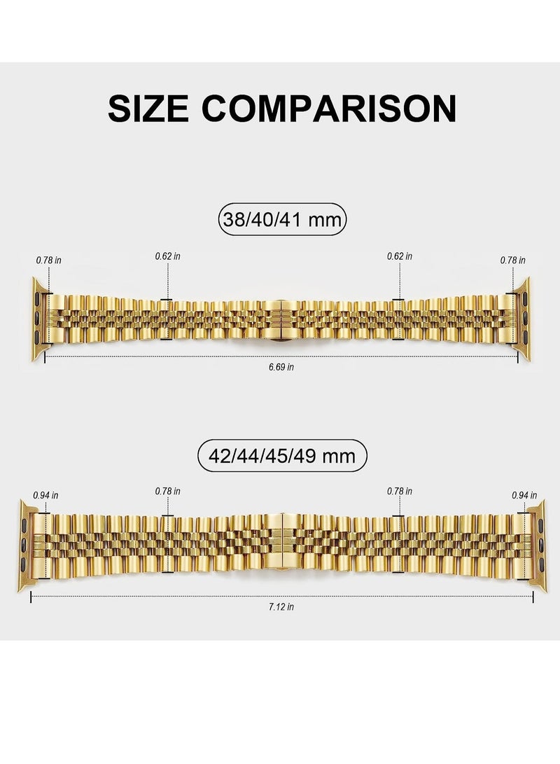 ELTRAZONE Compatible with Apple Watch Band Series 5 44mm 42mm, Stainless Steel iWatch Band with Butterfly Folding Clasp for iWatch Band Series 5/4/3/2/1 - Image 3