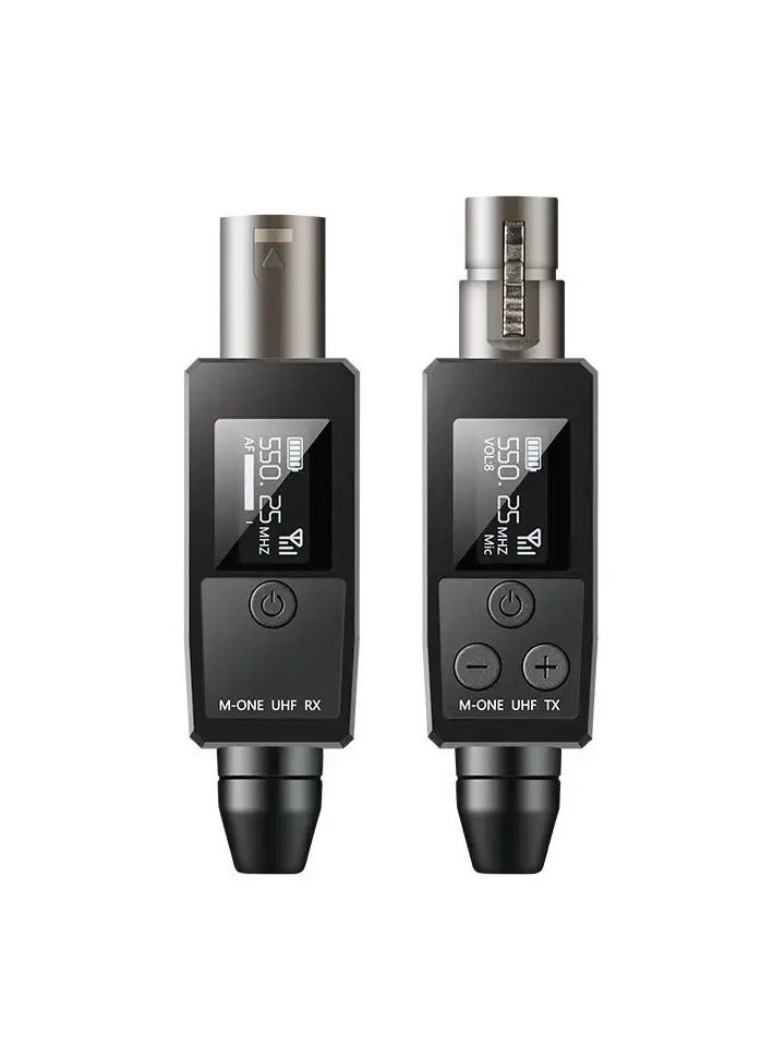 VK-38 UHF Wireless Microphone Converter, XLR Transmitter And Receiver for Dynamic Microphone Guitar Receiver Transmission Adapter  - Image 1