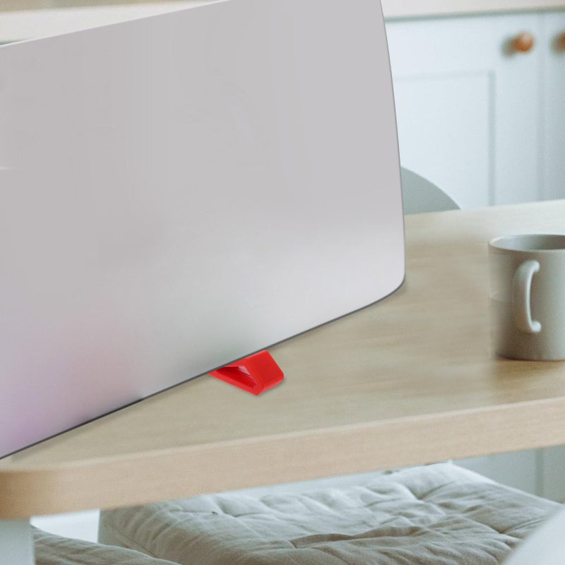 2pcs Red Adjustable Laptop Stand with Cooling Ventilation Anti Skid Base for Home Office - Image 5