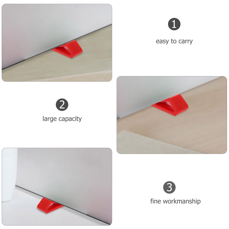 2pcs Red Adjustable Laptop Stand with Cooling Ventilation Anti Skid Base for Home Office - Image 4
