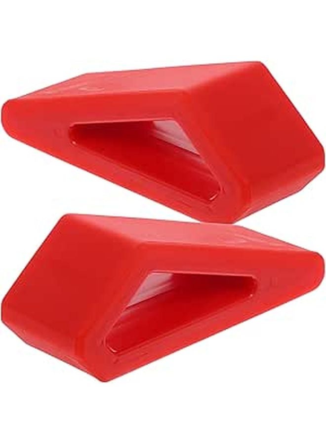 2pcs Red Adjustable Laptop Stand with Cooling Ventilation Anti Skid Base for Home Office - Image 1
