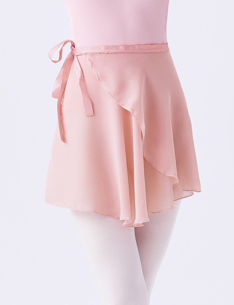 Daydance Light Pink Women Ballet Skirts Adult Sheer Chiffon Over Scarf for Dancing Leotards - Image 2