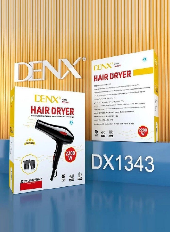 Denx Hair Dryer with Modern Design and Comfortable Grip - 2200 Watts - Image 2