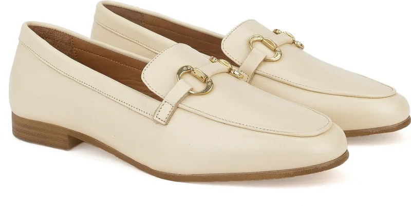 زيا , Leather Women's Shoes 1411033Z24072 Cream