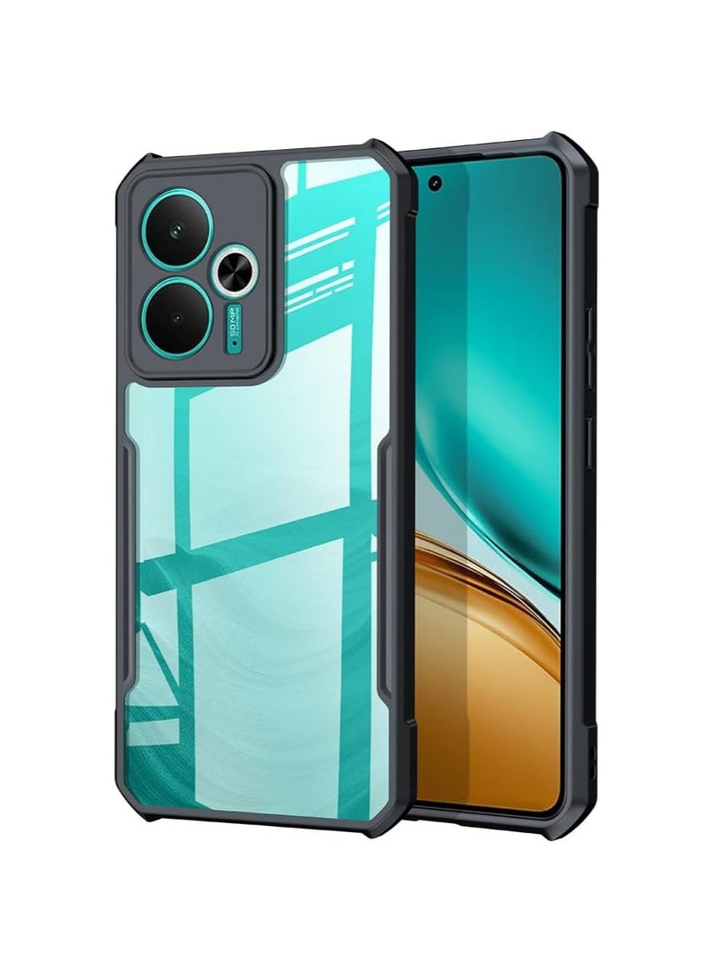 عام "غطاء شفاف متوافق مع هاتف Realme 14T 5G، مزود بحماية مضادة للصدمات [Airbag Protection] مع غطاء خلفي شفاف يحمي عدسة الكاميرا. مصنوع من مزيج متين من مادتي PC وTPU مع إطار مقاوم للصدمات." - Image 1