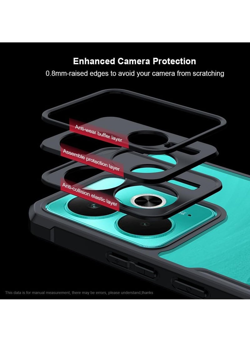 عام "غطاء شفاف متوافق مع هاتف Realme 14T 5G، مزود بحماية مضادة للصدمات [Airbag Protection] مع غطاء خلفي شفاف يحمي عدسة الكاميرا. مصنوع من مزيج متين من مادتي PC وTPU مع إطار مقاوم للصدمات." - Image 4