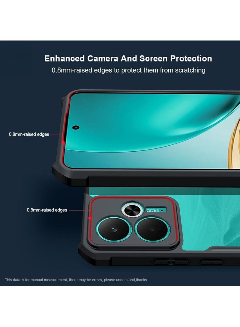 عام "غطاء شفاف متوافق مع هاتف Realme 14T 5G، مزود بحماية مضادة للصدمات [Airbag Protection] مع غطاء خلفي شفاف يحمي عدسة الكاميرا. مصنوع من مزيج متين من مادتي PC وTPU مع إطار مقاوم للصدمات." - Image 2