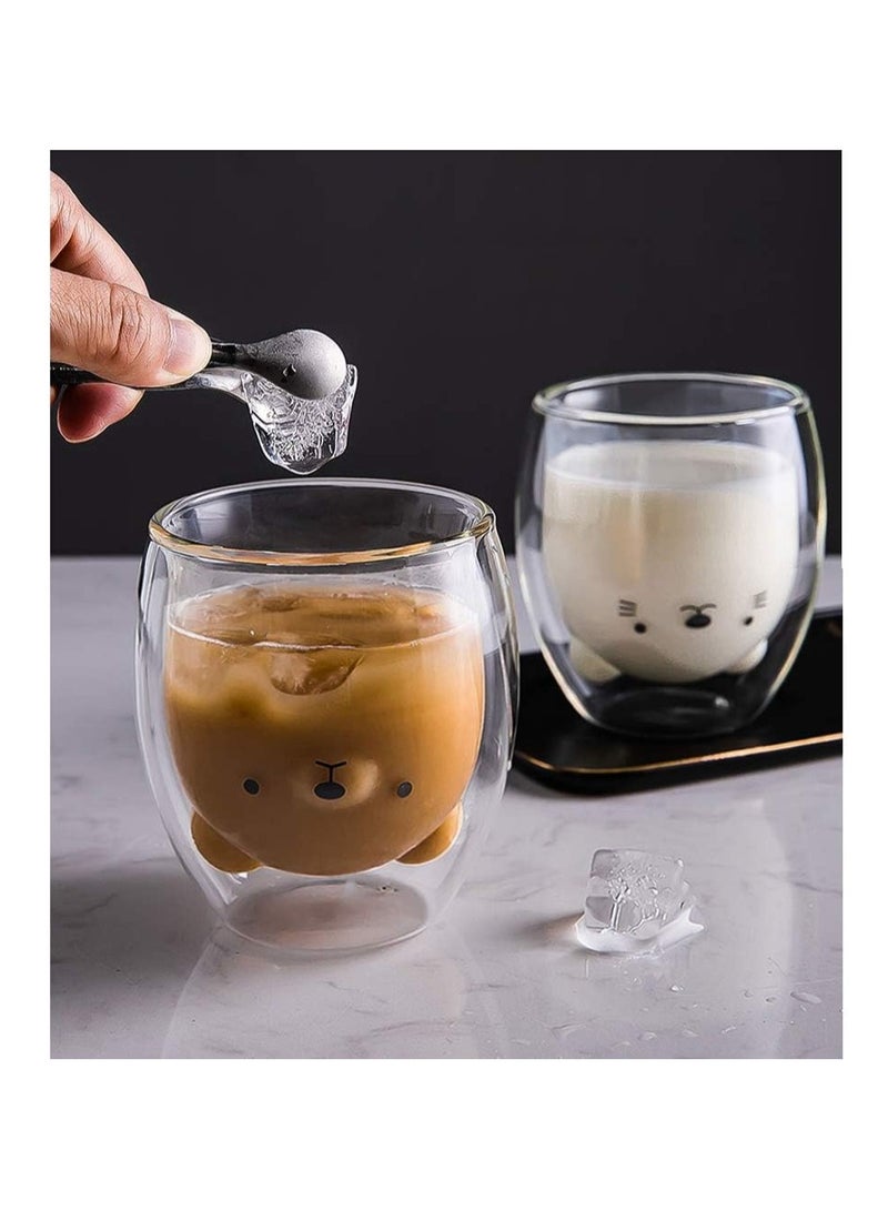 أكواب شرب بشكل دبّ لطيفة ومغطاة بأغطية - Image 5