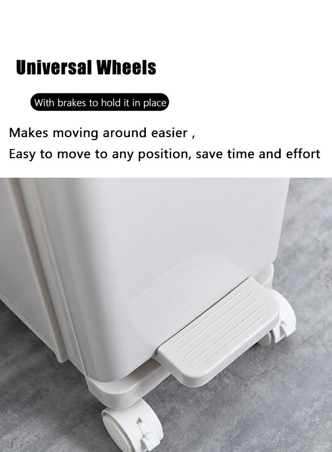 Arabest 32L Large Capacity Trash Can Double Deck Waste Sorting Bins Kitchen Household Restaurant Dustbin Storage Waste Bin - Image 2