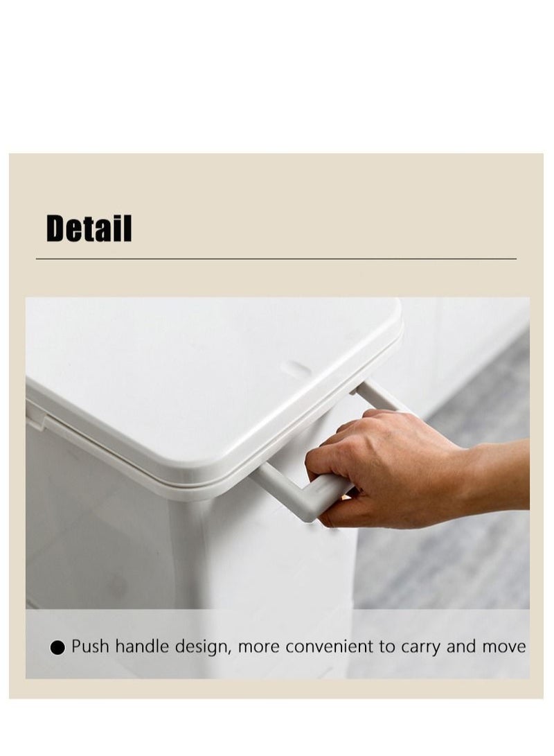 Arabest 32L Large Capacity Trash Can Double Deck Waste Sorting Bins Kitchen Household Restaurant Dustbin Storage Waste Bin - Image 4