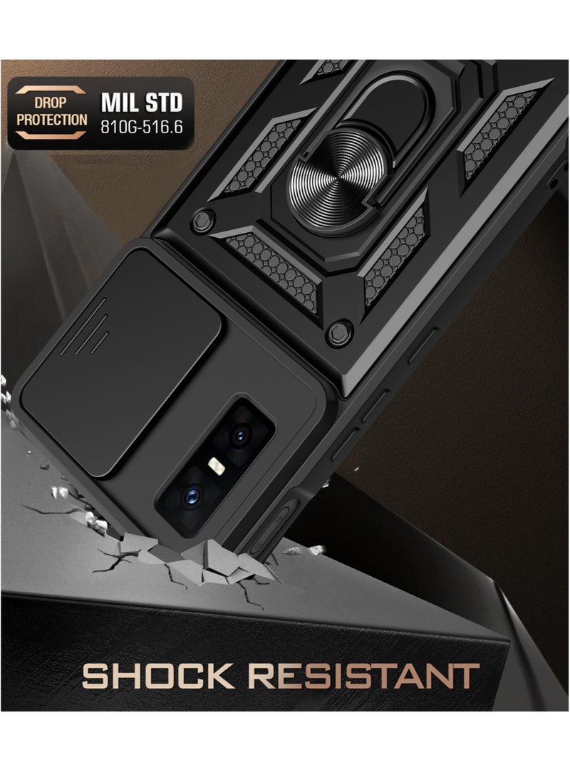 CHEROSIN Phone Cover for Infinix GT 30 Pro/ Infinix GT 30 5G with Slide Camera Cover Drop Protective Phone Case with Magnetic Car Mount Holder - Image 3