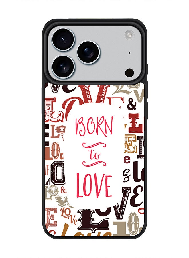 Stylizedd iPhone 17 Pro Case, [Compatible with MagSafe] Slim Magnetic cover Phone Case iPhone 17 Pro -Born To Love - Image 1