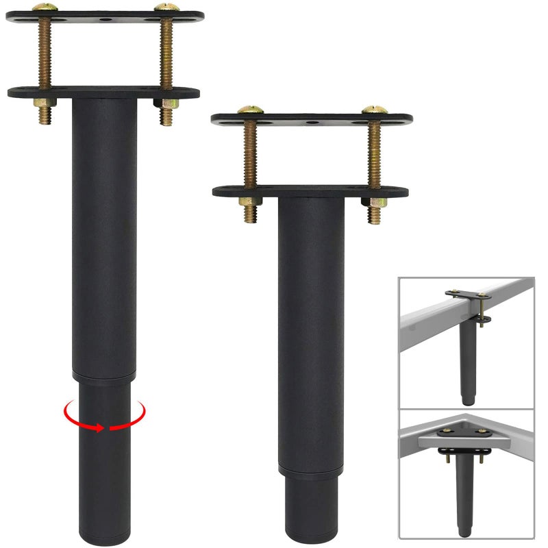 woiron 4PCS 1017 Adjustable Height Center Support Leg for Bed Frame Bed Center Slat Heavy Support Leg Extra Durable Steel Furniture Foot  Suitable for Bed Frame Sofa Furniture Cabine Foot Legs 