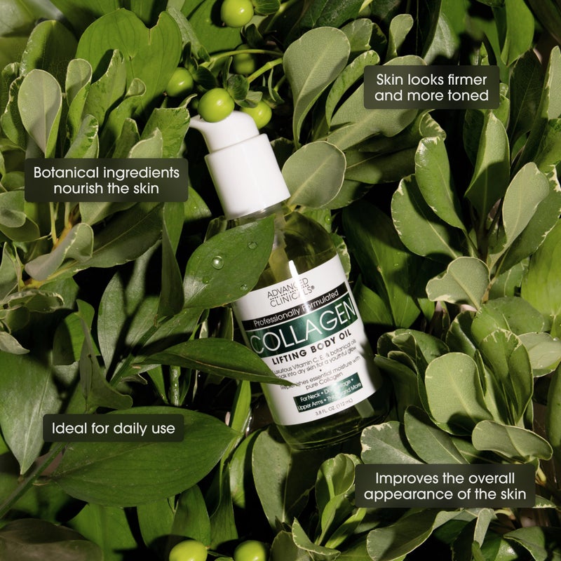 Advanced Clinicals Retinol Body Lotion + Collagen Body Oil 2pc Skincare Set For Women & Men | Fragrance Free Retinol Lotion + Collagen Massage Body Oil To Improve Appearance Of Crepey Skin, 2pc Set - Image 3