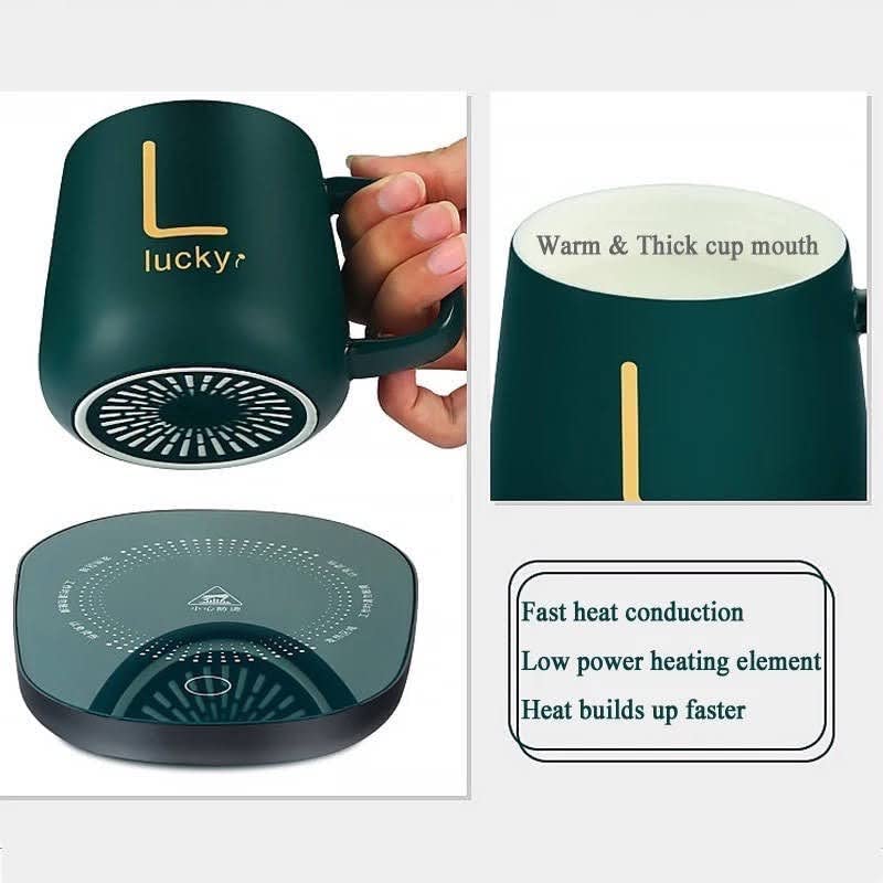 PATTAR Electric Cup Mug Heater Coaster Tea Coffee Heater Electric Mug Warmer with USB Plug Charger Thermostatic Smart Cup Heater for Coffee Milk Tea Cocoa Water Home and Office - Image 3