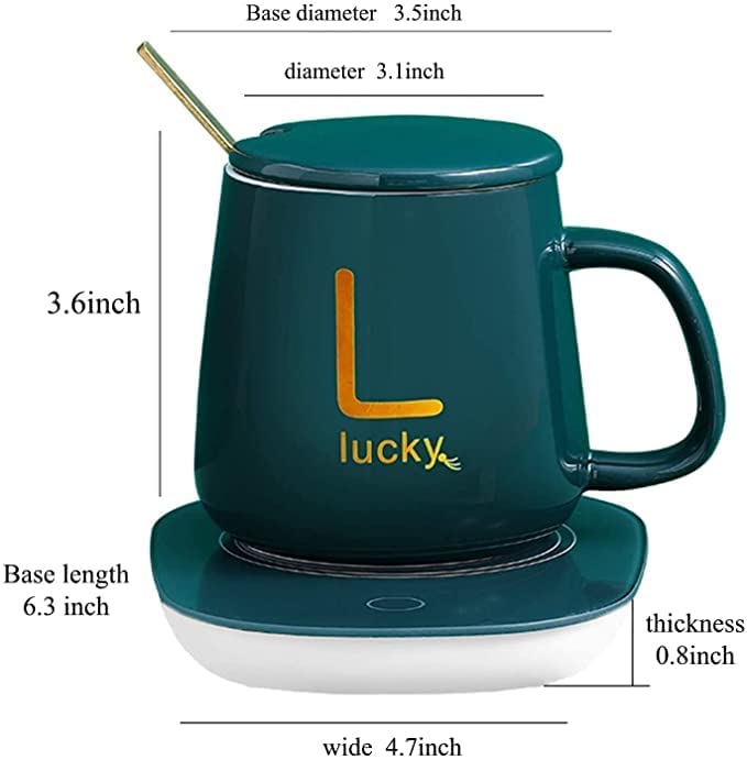 PATTAR Electric Cup Mug Heater Coaster Tea Coffee Heater Electric Mug Warmer with USB Plug Charger Thermostatic Smart Cup Heater for Coffee Milk Tea Cocoa Water Home and Office - Image 4