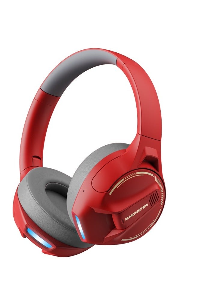 MONSTER Storm XKH03 Wireless Bluetooth V5.3 Headset - Red