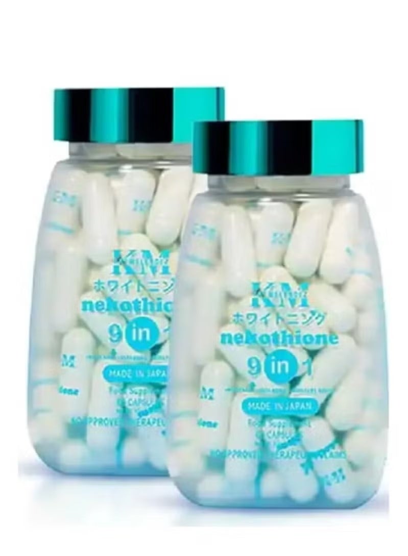 KM Nekothione 9 in 1 Whitening 500mg/ 60 capsules 2 packs - Image 2