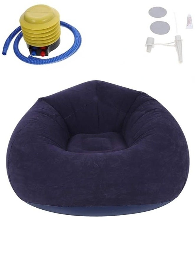 Generic Inflatable Sofa Chair-Bean Bag Chair  Dark blue  - Image 1