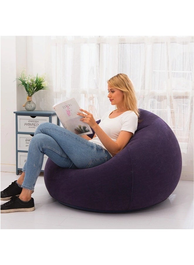 Generic Inflatable Sofa Chair-Bean Bag Chair  Dark blue  - Image 2