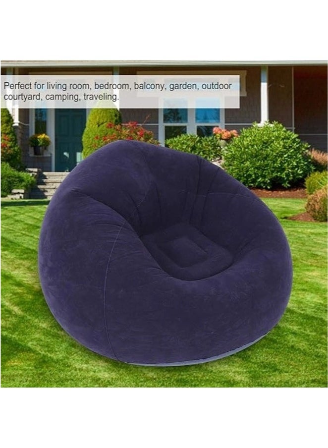 Generic Inflatable Sofa Chair-Bean Bag Chair  Dark blue  - Image 4