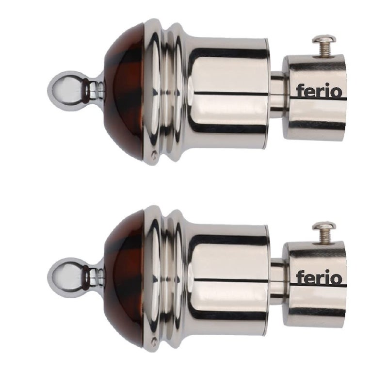 FERIO Stainless Steel Wengi and Mirror Curtain Holders Brackets Rod for Door and Window Accessories for 1 Inch Rod Size Only Finals (Pack of 2) - Image 5