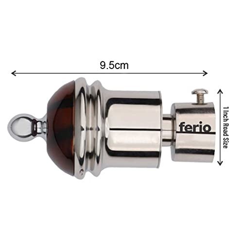 FERIO Stainless Steel Wengi and Mirror Curtain Holders Brackets Rod for Door and Window Accessories for 1 Inch Rod Size Only Finals (Pack of 2) - Image 2