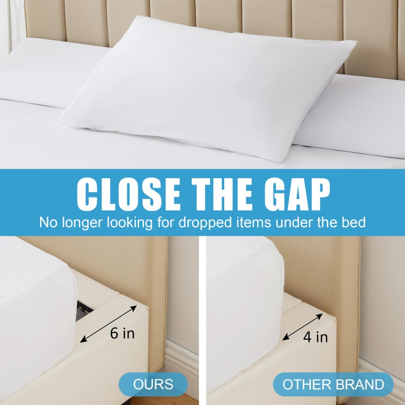 MEGCXIT King Bed Wedge Pillow for Headboard, Bed Gap Filler, Triangle Pillow Wedge for Headboard Gap, Bolster Pillows for Beds, Anti-Slip Mattress Wedge Gap Filler, 76"Ã—10"Ã—6", White - Image 5