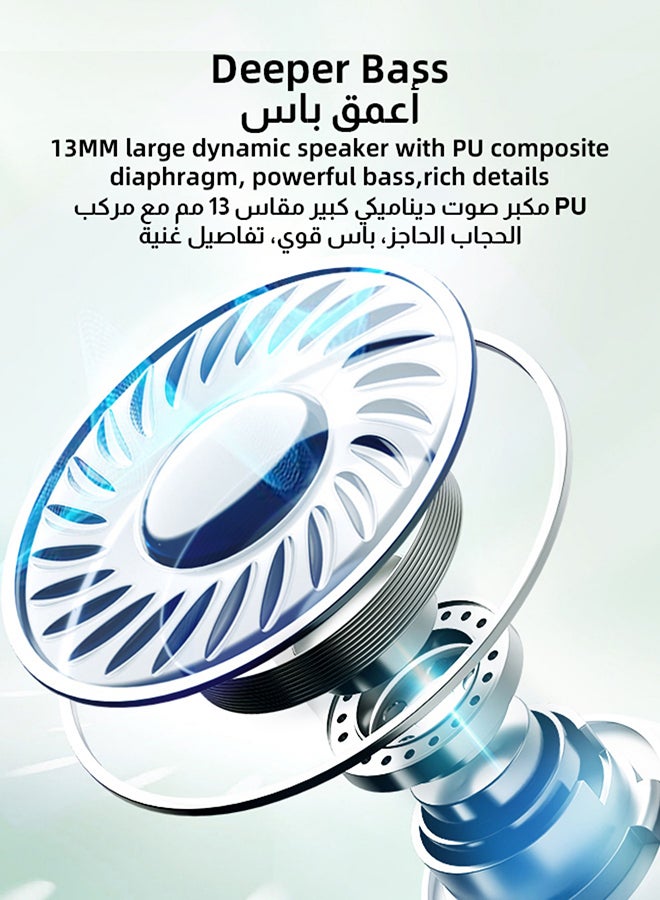 جوي روم JR-T03S Pro 2024 سماعات أذن لاسلكية TWS الجديدة بتصميمها الأنيق ، وانخفاض التأخير ، والكشف داخل الأذن ، والاتصال بنقرة واحدة ، والباس الثقيل ، وتقنية Hifi ، وميكروفون عالي الوضوح ، وسماعات أذن بلا أسلاك مع صندوق طاقة مع أطراف أذن بديلة أبيض - Image 2