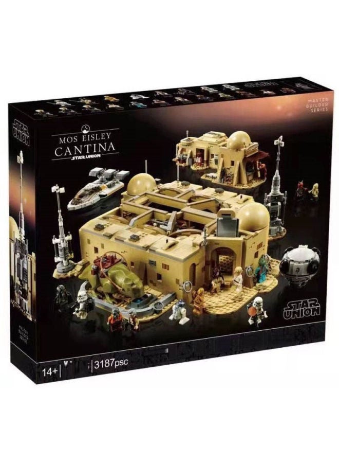 Building Blocks - Mos Eisley Bistro 3187 Granules - Millennium Falcon Model, Space Empire Spaceship, Compatible with Mainstream Brands, High-Difficulty Assembly, Collectible Gift - Image 2