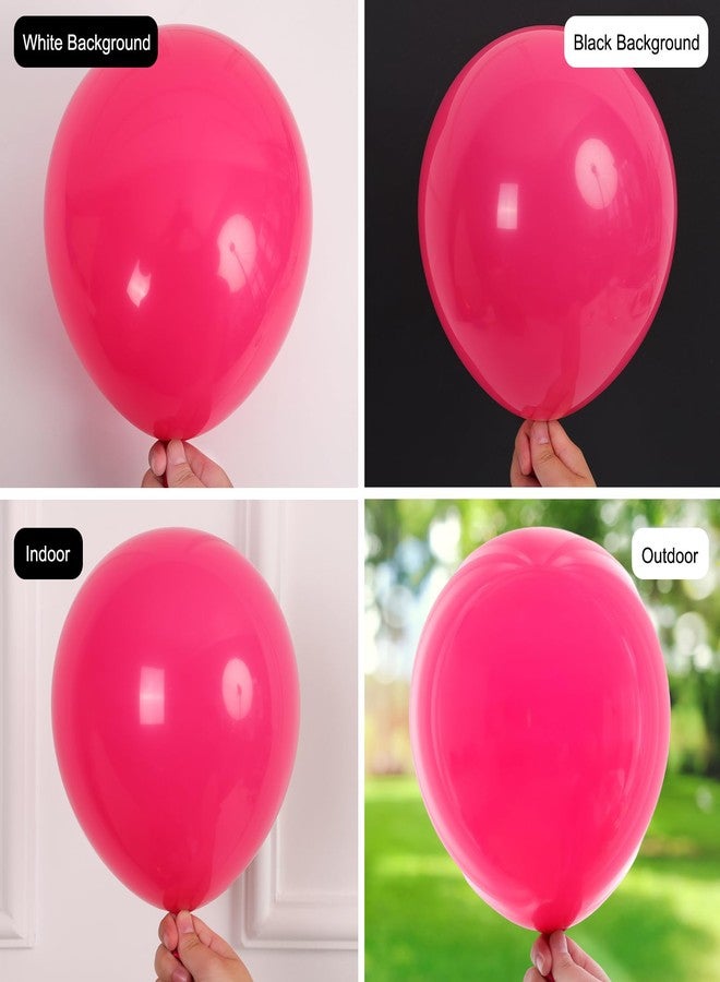 RUBFAC 135pcs Hot Pink Balloons Different Sizes 18 12 10 5 Inch for Birthday Party Graduation Anniversary Wedding Decorations - Image 4