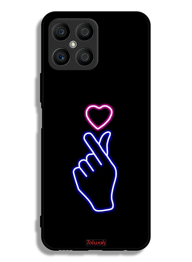 Tolwak غطاء حماية Honor X8 4G بتصميم قلب فني - Image 2