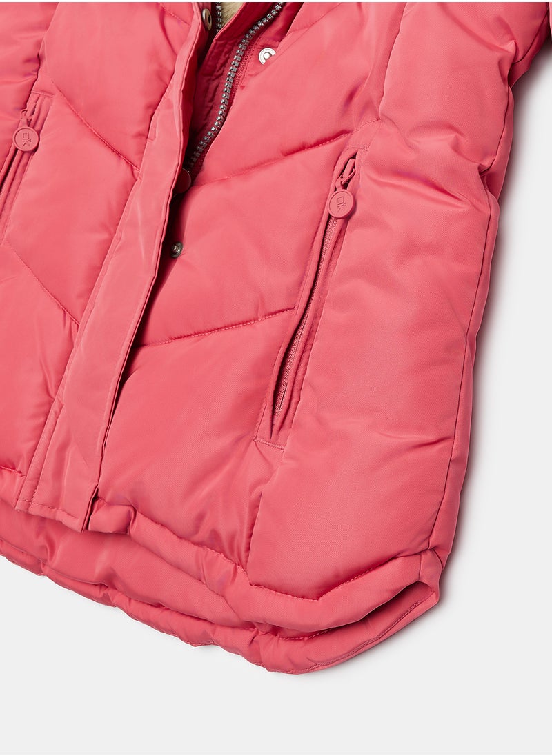 Okaidi Pink Sweater for Girls  - Image 4