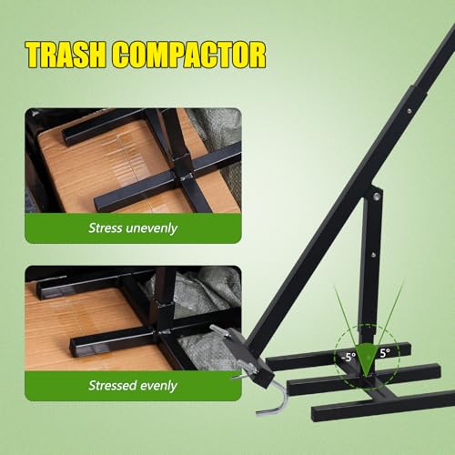 Enkreefi Touchless Trash Can Compactor, Manual Trash Compactor for Kitchen, Manual Garbage Compactor for Garden Restaurant - Image 4