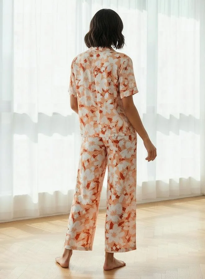 Aadaraya  Aadaraya Pyjama Set Button-Down Shirt & Trousers for Women | Best Price UAE