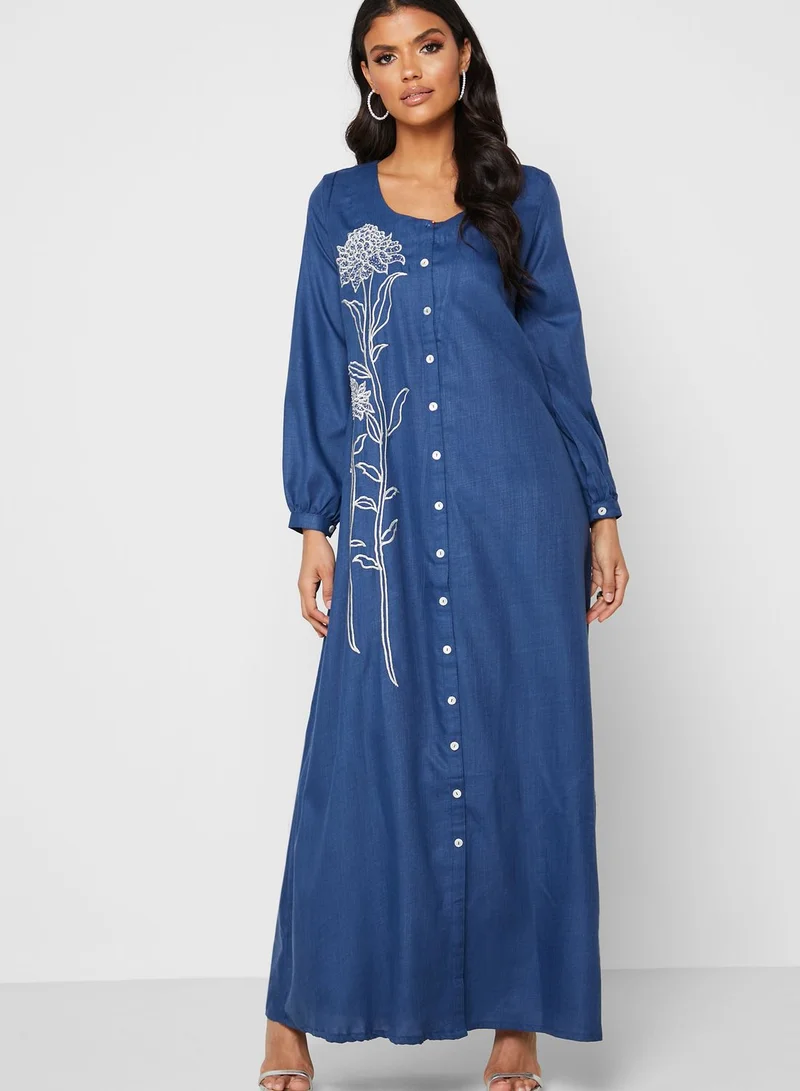 KASHKHA Embroidered Jalabiya