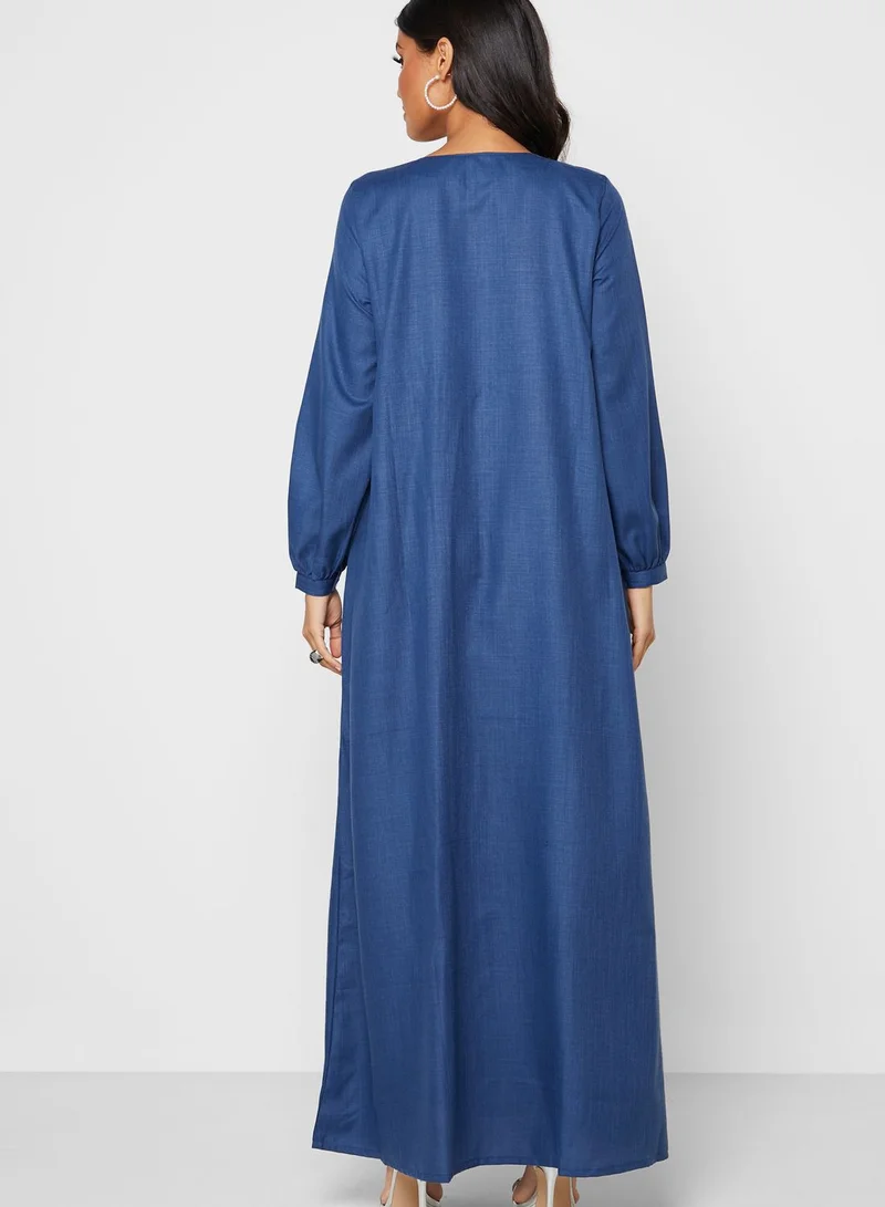 KASHKHA Embroidered Jalabiya