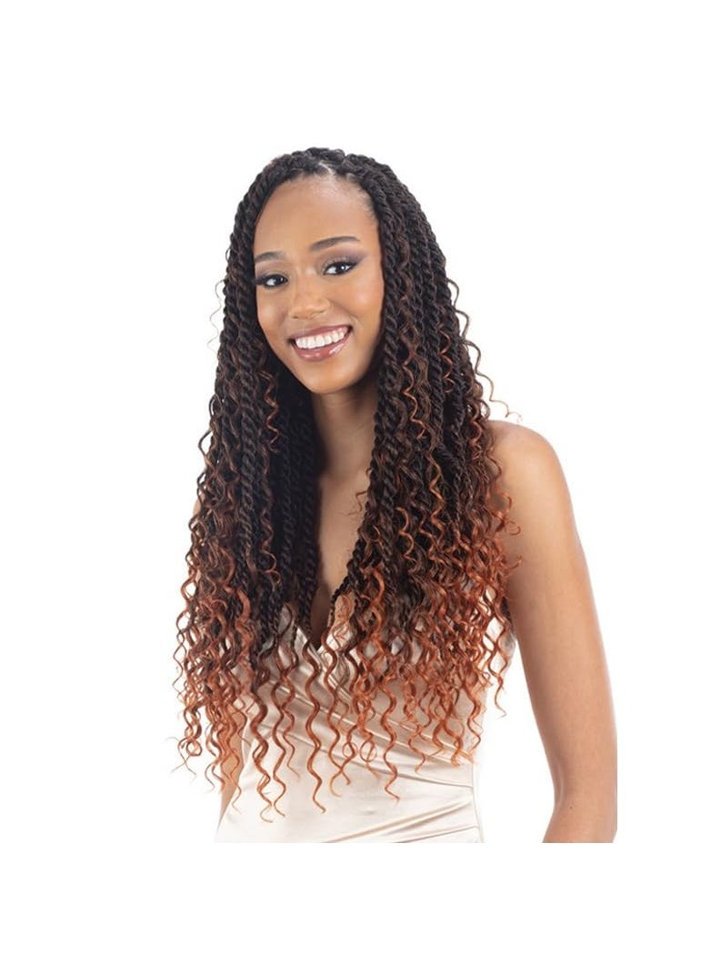 FREE TRESS ShakeNGo Freetress Synthetic Crochet Braids  3X Rebel Boho Twist 22 HTMOCHA 
