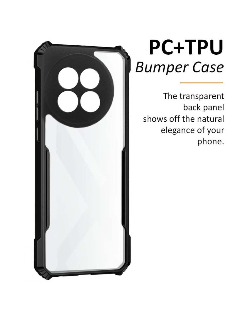 Wtech - OnePlus 13R 5G 2025 / Ace 5 5G 2024 / Ace 5 Pro 5G 2024 Hybrid TPU Silicone with Raised Armour Bumpers Slim Case Cover - Black - Image 1