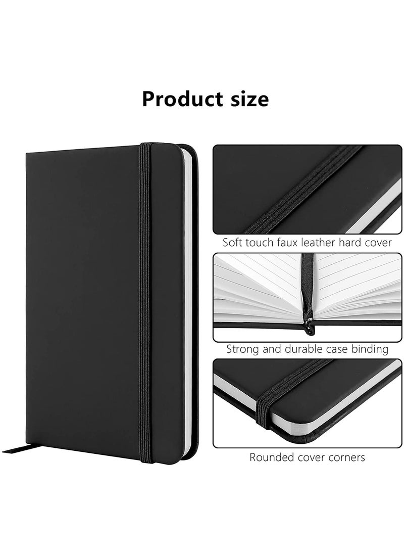 Generic - Small Notebook, A6 Notebooks, Pocket Notebook Note Pads Small Notebooks Hardback Notebook A6 Notepad Journal 160 Pages (80 Sheets) Black - Image 1