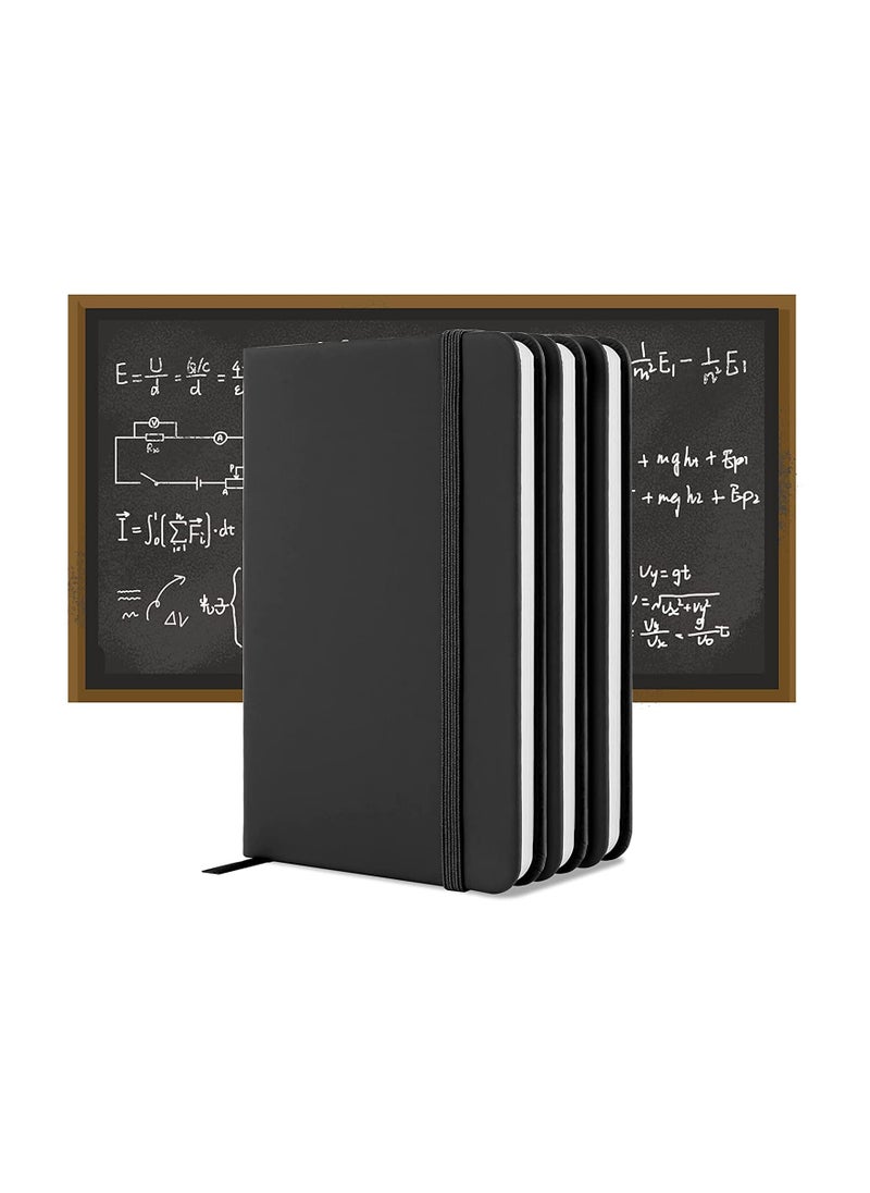Generic - Small Notebook, A6 Notebooks, Pocket Notebook Note Pads Small Notebooks Hardback Notebook A6 Notepad Journal 160 Pages (80 Sheets) Black - Image 1