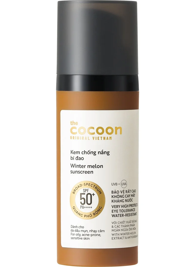 Winter Melon Sunscreen SPF50+ PA++++ 50ml – Lightweight Gel Cream, Hydrating, Non-Greasy, Water-Resistant UV Protection