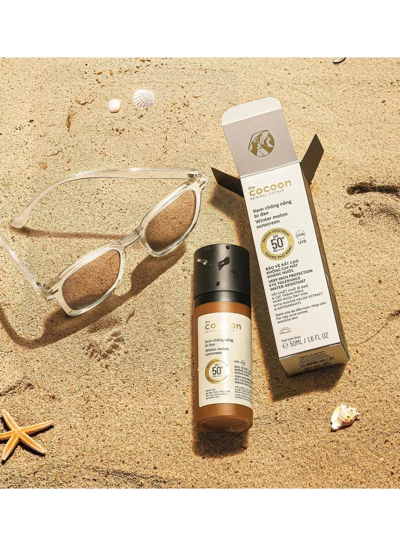 ذا كوكوون أورجنال فيتنام واقي شمس وينتر ميلون SPF50+ PA++++ حجم 50 مل – جل كريمي خفيف، مرطب، غير دهني، مقاوم للماء