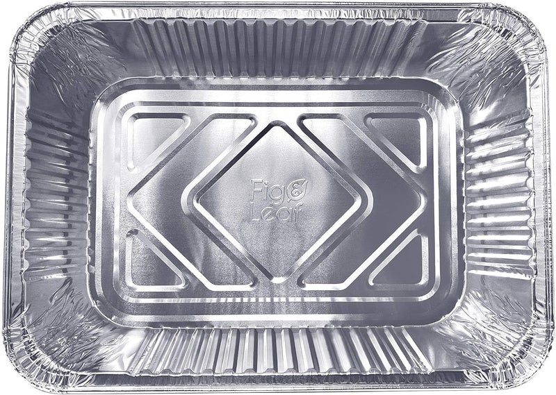 Fig & Leaf (30 Pack) Premium Lasagna Pans 14" x 10" x 3” Heavy Duty l Disposable Aluminum Foil for Roasting Turkey, Baking, or Cooking - Image 4