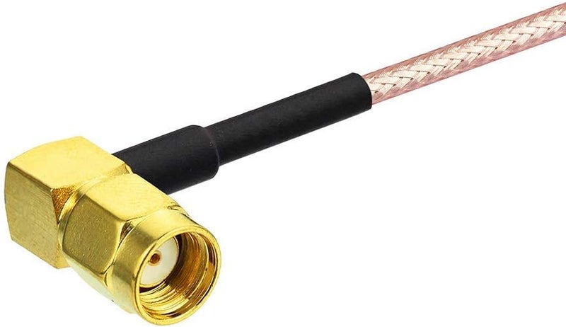 BINGFU WiFi Antenna Extension Cable (2-Pack) RP-SMA Male Right Angle to RP-SMA Female Bulkhead Mount RG316 Cale 30cm 12 inch for WiFi Router Security IP Camera Monitor Mini PCIE Card - Image 2