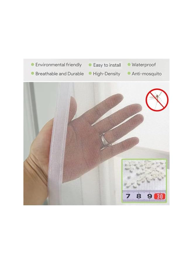 The Bros Self-Adhesive Window Screen Netting, Anti Mosquito Bug Insect Window Fly Screen, Adjustable Window Screen Mesh for Insects Bug Fly, DIY Window Net for Patio and Windows, 80x100cm - Image 3