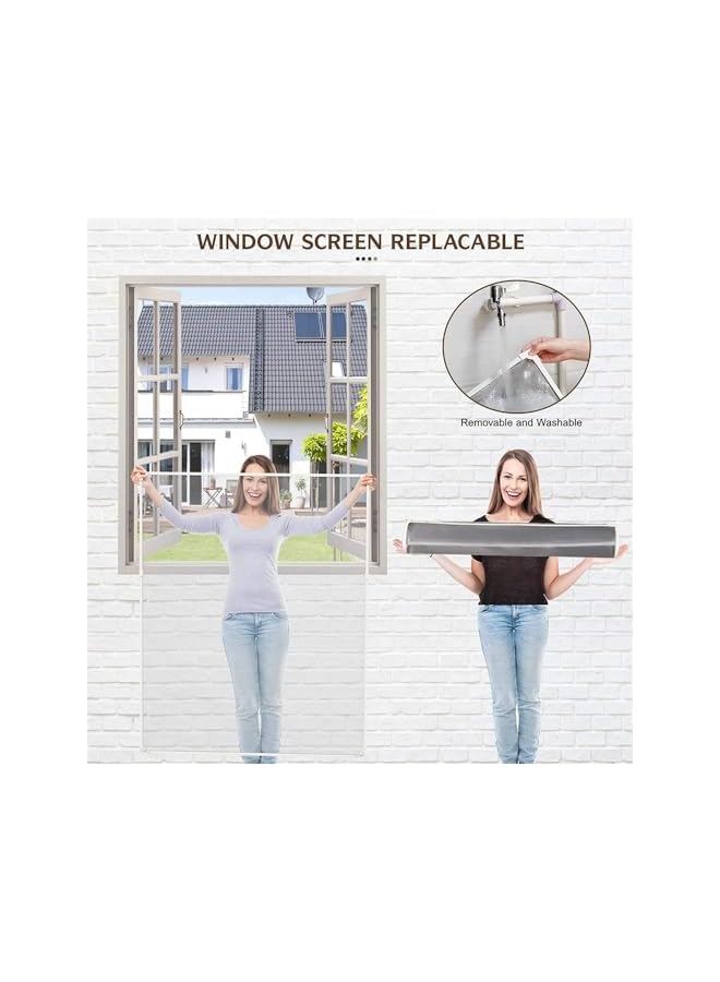 The Bros Self-Adhesive Window Screen Netting, Anti Mosquito Bug Insect Window Fly Screen, Adjustable Window Screen Mesh for Insects Bug Fly, DIY Window Net for Patio and Windows, 80x100cm - Image 5