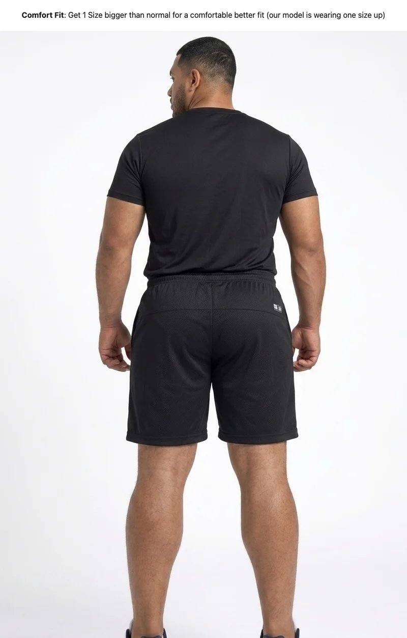 Moveletix Men's Plus Size Training Shorts Black
