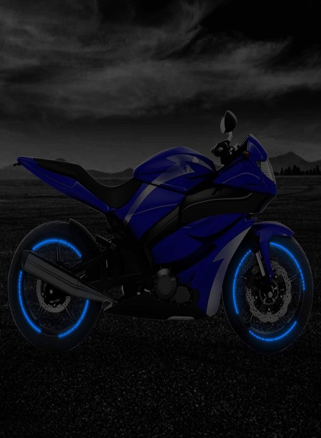 Allure Auto® 16" Reflective Wheel Rim Stripe Decal for Motorcycle Car Cycling Bike Bicycle Night Reflective Safety Decoration Stripe Rim Reflective Stickers DIY (Black) for Toyota Fortuner - Image 4