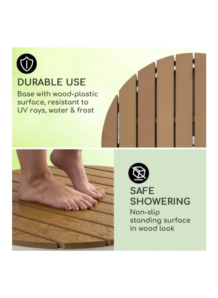 Outdoor shower for Pool & Garden with adjustable water flow, height, and foot wheel control.  - Image 2